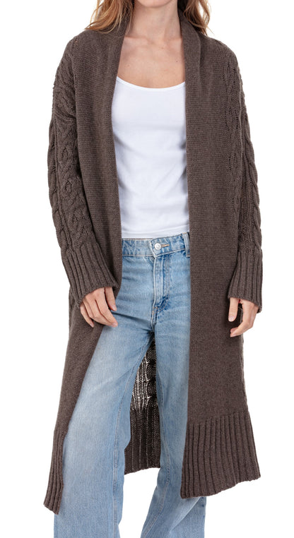 Balldiri 100% Kaschmir Damen Mantel Schalkragen Zopf 8-fädig - Balldiri & Windhound