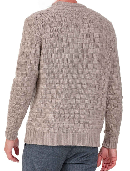Balldiri 100% Kaschmir Pullover Herren Rundhals 14-fädig