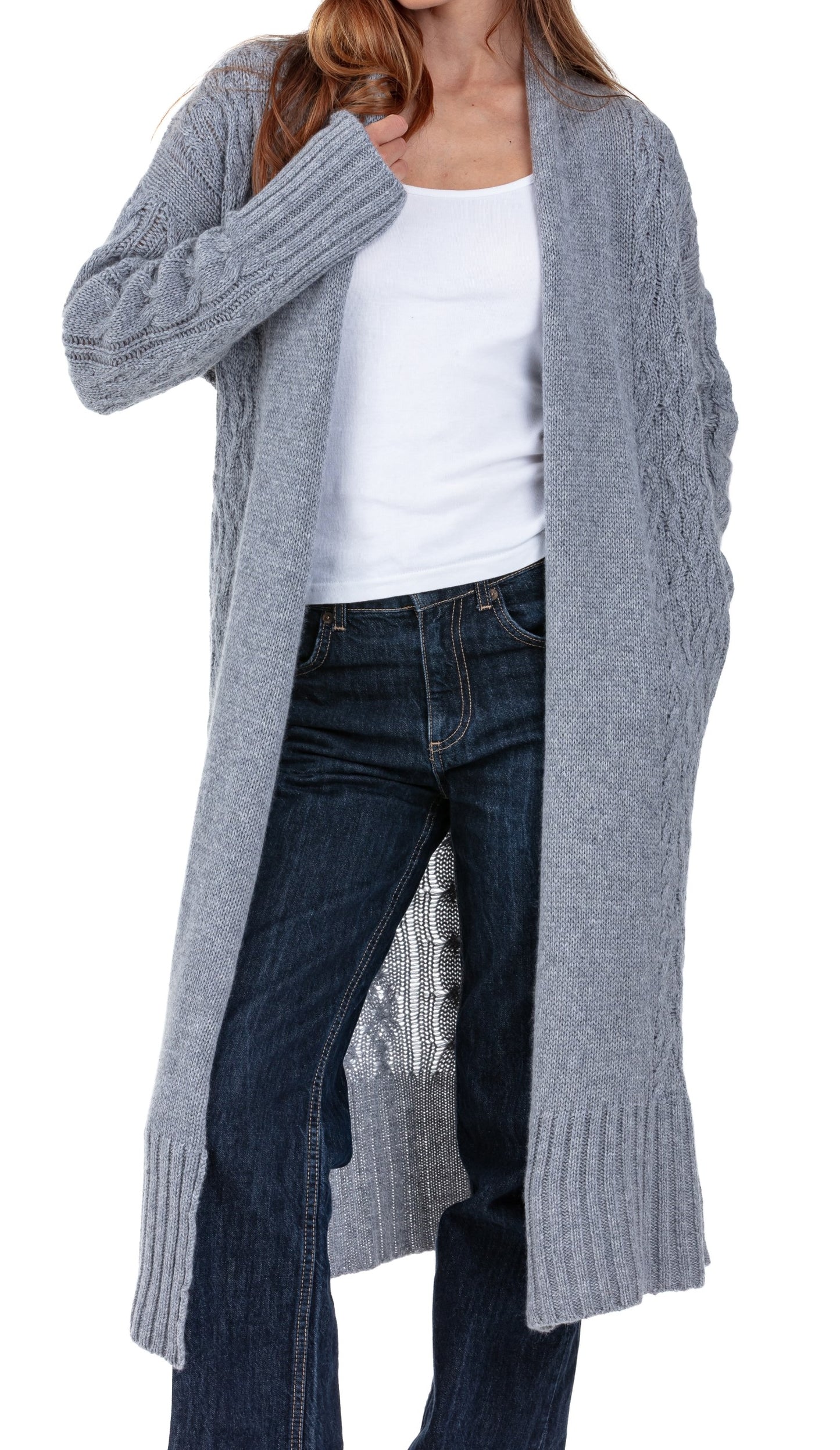 Balldiri 100% Kaschmir Damen Mantel Schalkragen Zopf 8-fädig - Balldiri & Windhound