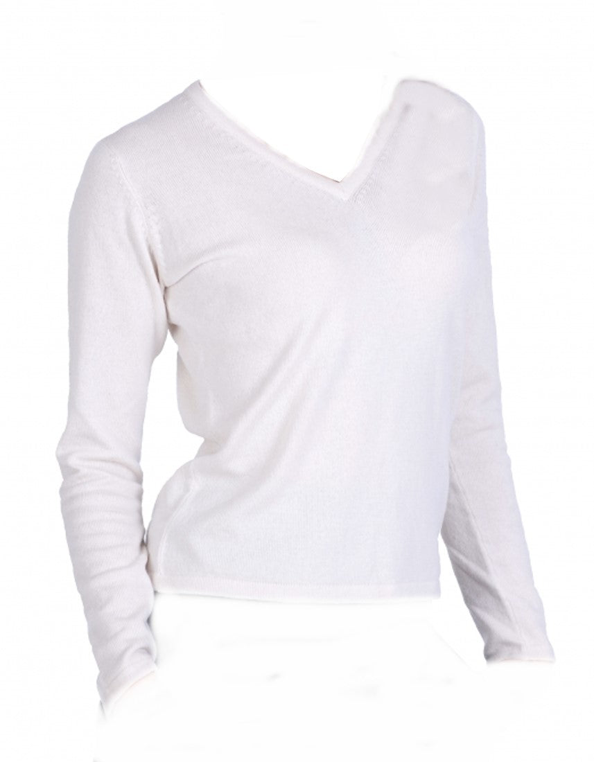 Balldiri 100% Kaschmir Damen Langarm Pullover V-Ausschnitt 2-fädig Teil1/2 - Balldiri & Windhound