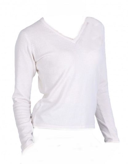 Balldiri 100% Kaschmir Damen Langarm Pullover V-Ausschnitt 2-fädig Teil1/2 - Balldiri & Windhound