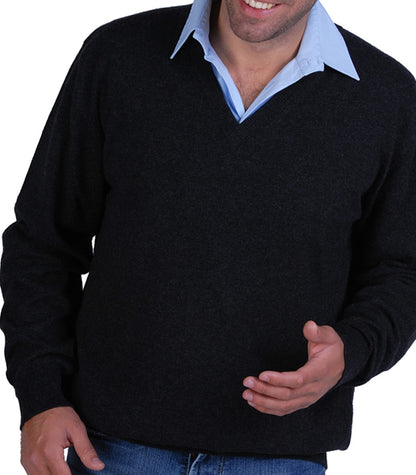Balldiri 100% Kaschmir Herren Langarm Pullover V-Ausschnitt 2-fädig - Balldiri & Windhound
