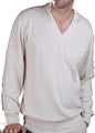 Balldiri 100% Kaschmir Herren Pullover V-Ausschnitt 2-fädig