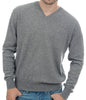 Balldiri 100% Kaschmir Herren Langarm Pullover V-Ausschnitt 2-fädig - Balldiri & Windhound