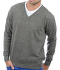 Balldiri 100% Kaschmir Herren Pullover V-Ausschnitt 2-fädig