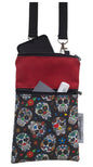 Balldiri Crossbody Bag Stoff, Handytasche, Totenkopfmotiv - Balldiri & Windhound