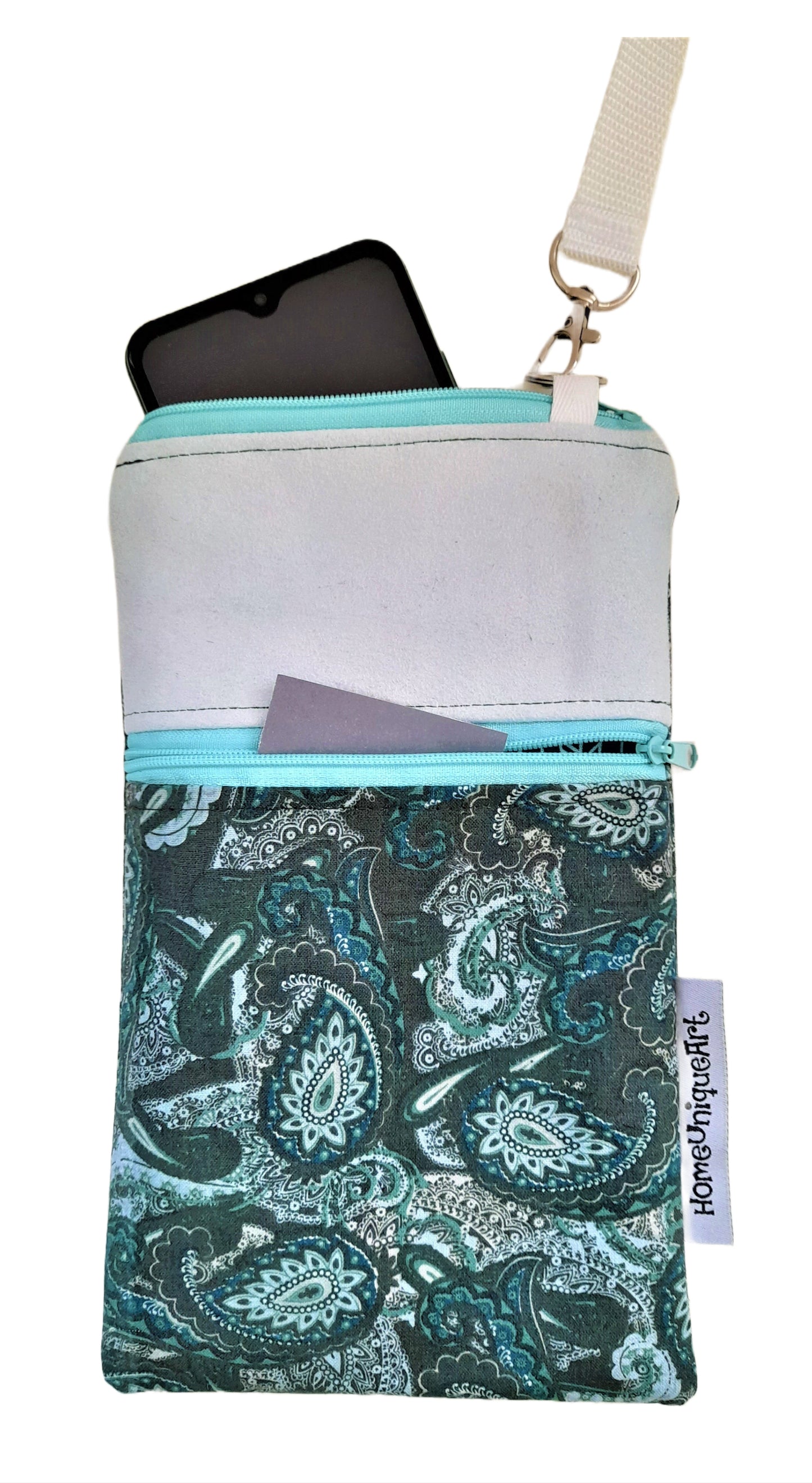 2Balldiri  4 teiliges Taschenset mit grünen Paisley Muster