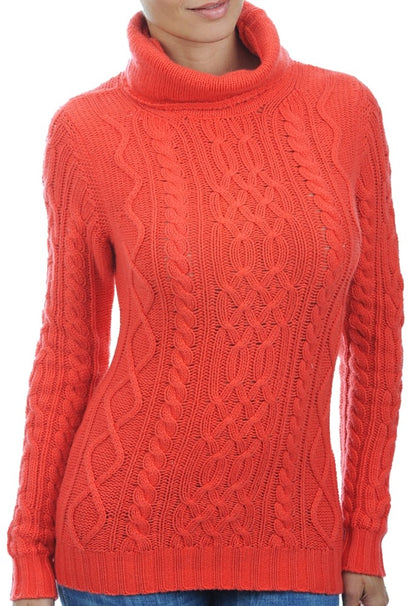 Balldiri 100% Kaschmir Damen  Pullover Rollkragen Zopfmuster 10-fädig - Balldiri & Windhound