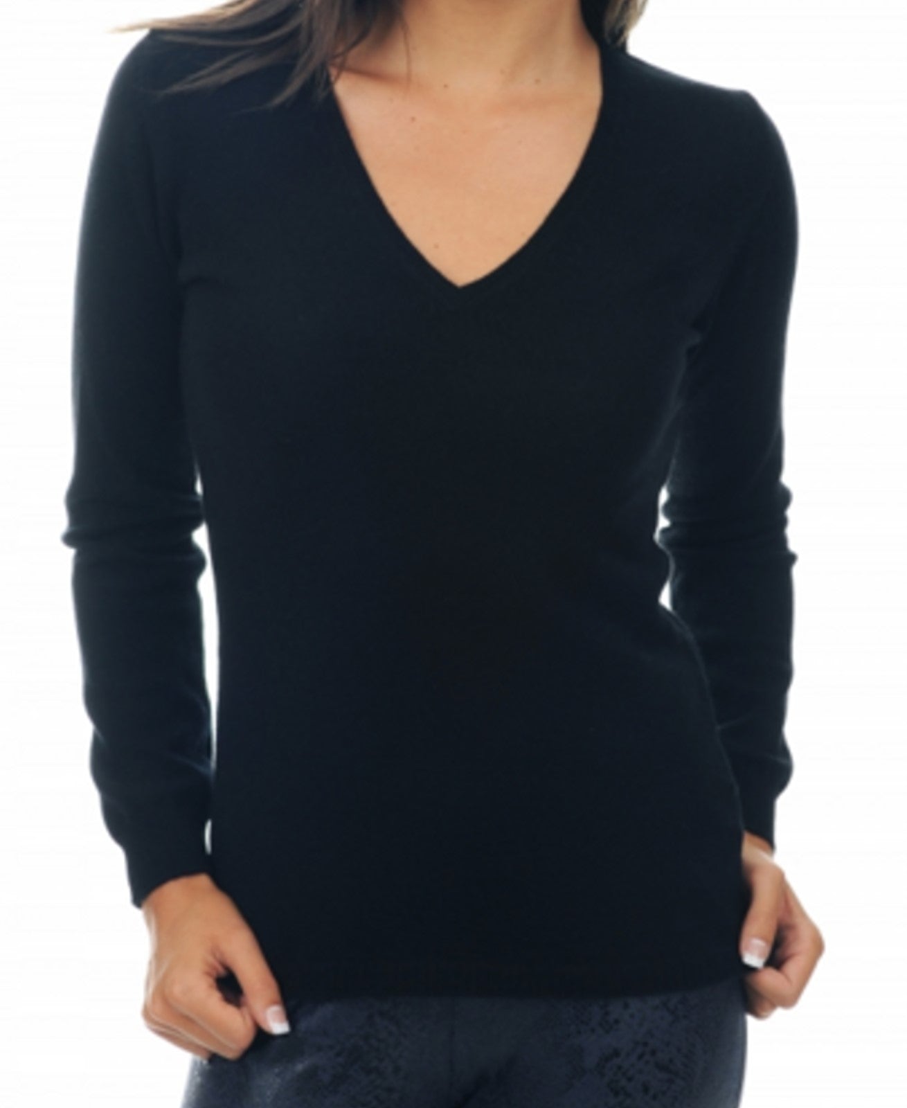 Balldiri 100% Kaschmir Damen langarm Pullover V-Ausschnitt 4-fädig - Balldiri & Windhound
