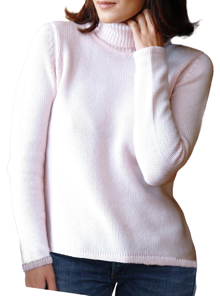 Balldiri 100% Kaschmir Damen Langarm Pullover Rollkragen 8-fädig - Balldiri & Windhound