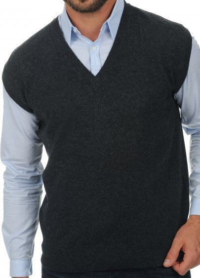 Balldiri 100% Kaschmir Herren Pullunder V-Ausschnitt 2-fädig - Balldiri & Windhound
