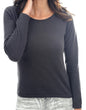 Balldiri 100% Kaschmir Pullover Rundhals U-Boot Damen 2-fädig anthrazit L - Balldiri & Windhound