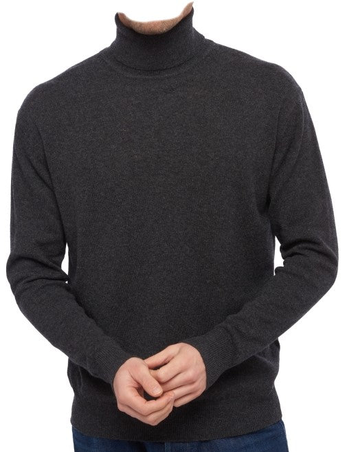 Balldiri 100% Kaschmir Herren Langarm Rollkragen Pullover 2-fädig - Balldiri & Windhound