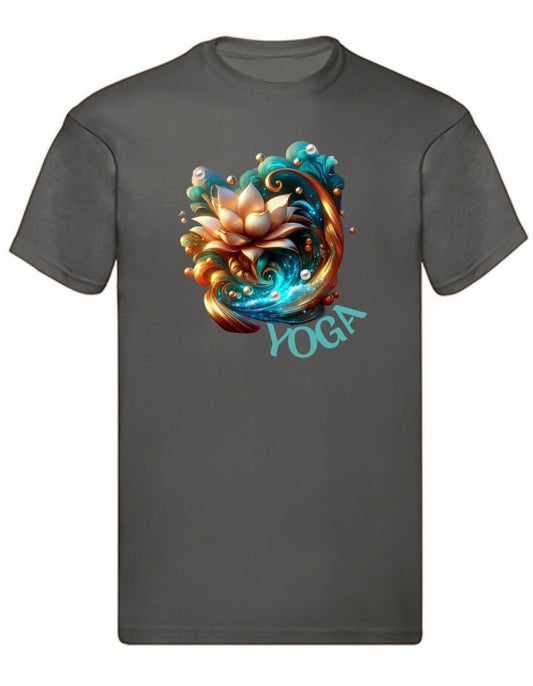 Balldiri T-Shirt Herren Yoga Lotusblume Wellness S bis 5XL