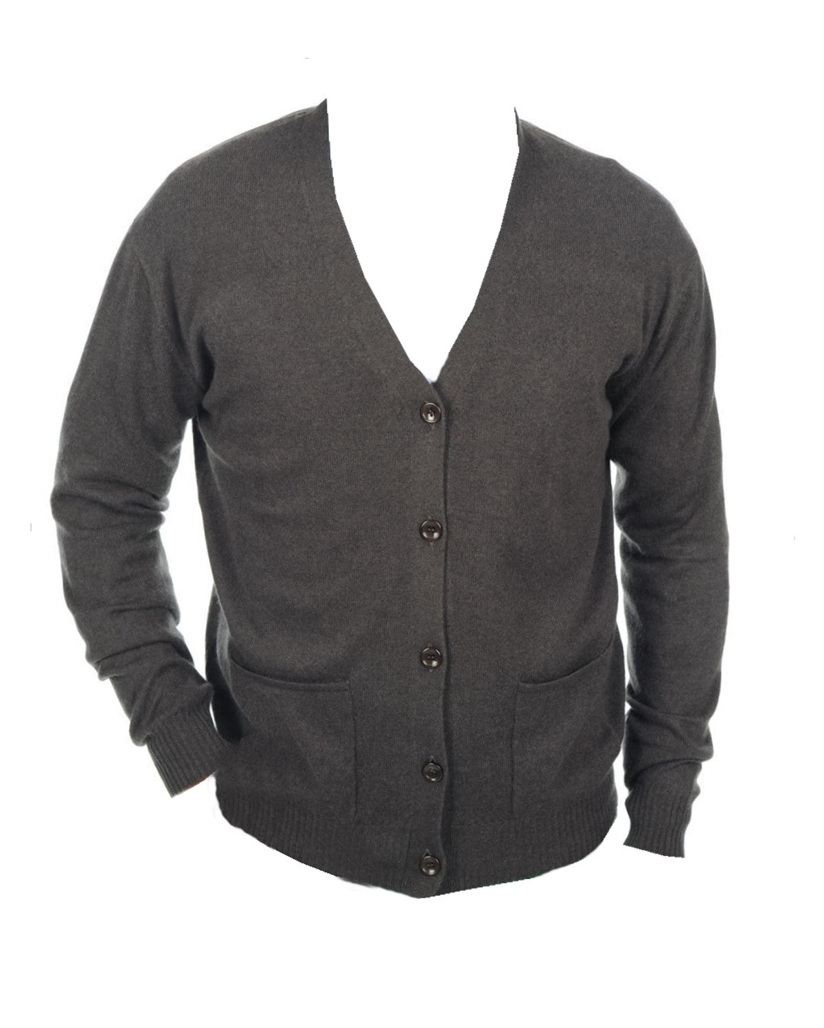 Balldiri 100% Kaschmir Herren Langarm V-Strickjacke 2-fädig - Balldiri & Windhound