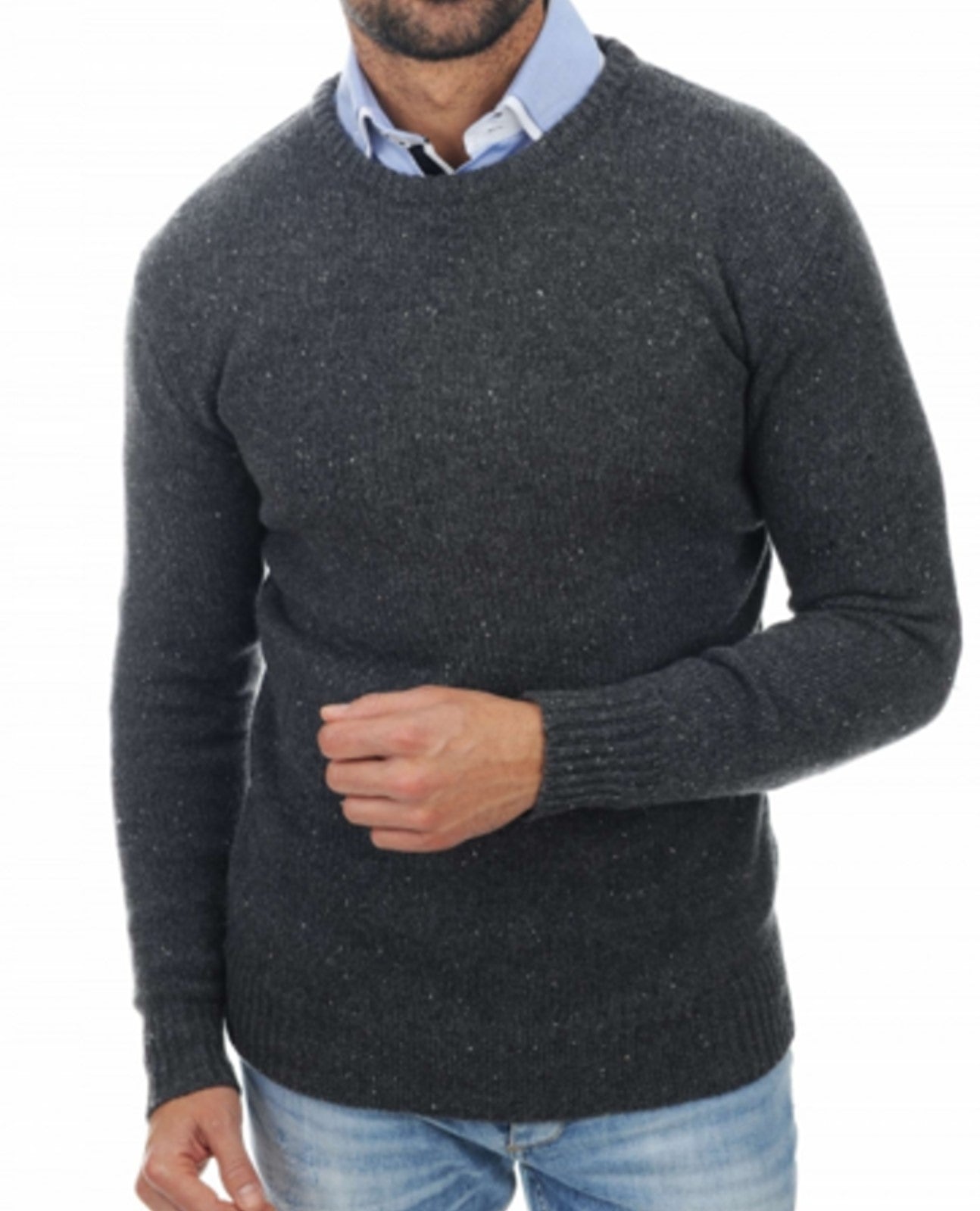 Balldiri 100% Kaschmir Herren Langarm Pullover Rundhalsausschnitt 8-fädig - Balldiri & Windhound