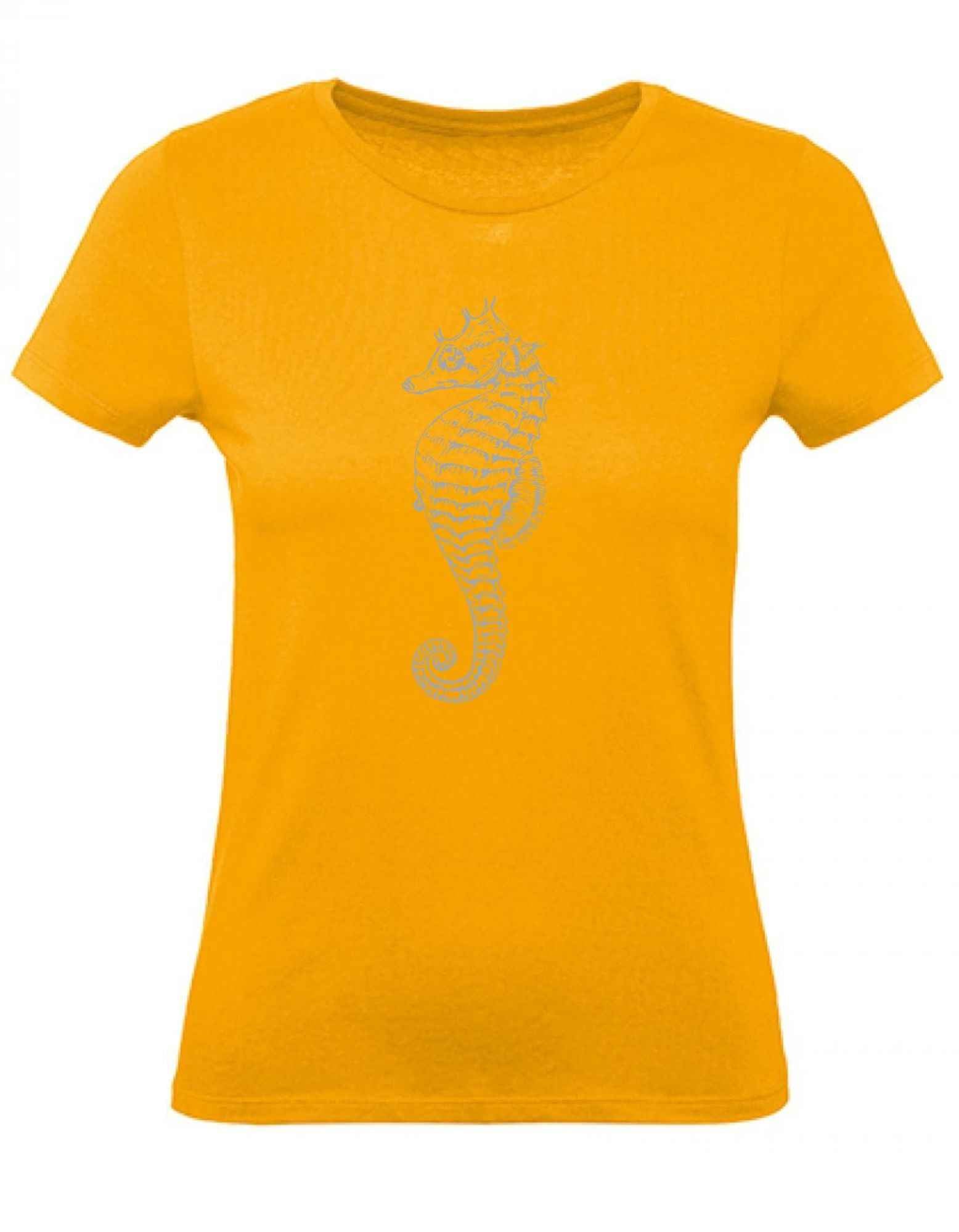 Balldiri T-Shirt Damen graues Seepferdchen XS bis 2XL