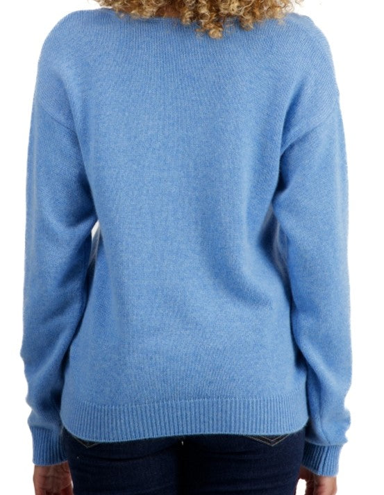 Balldiri 100% Kaschmir Damen Pullover V-Ausschnitt 4-fädig - Balldiri & Windhound