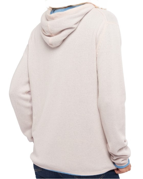 Balldiri 100% Kaschmir Damen Langarm Wendejacke mit Kapuze 4-fädig - Balldiri & Windhound