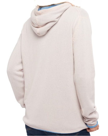 Balldiri 100% Kaschmir Damen Langarm Wendejacke mit Kapuze 4-fädig - Balldiri & Windhound