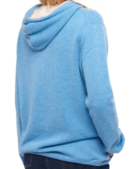 Balldiri 100% Kaschmir Damen Langarm Wendejacke mit Kapuze 4-fädig - Balldiri & Windhound