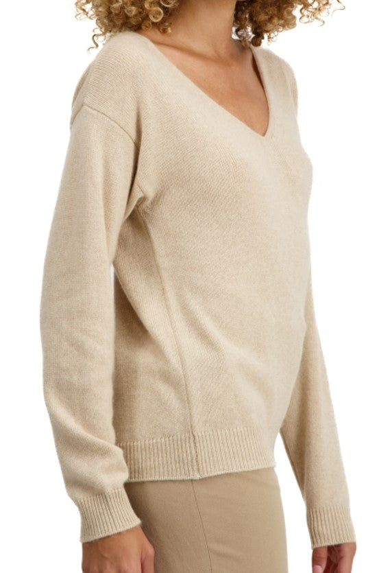 Balldiri 100% Kaschmir Damen Pullover V-Ausschnitt 4-fädig - Balldiri & Windhound