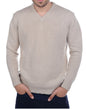 Balldiri 100% Kaschmir Herren Langarm Pullover V-Ausschnitt 8-fädig - Balldiri & Windhound