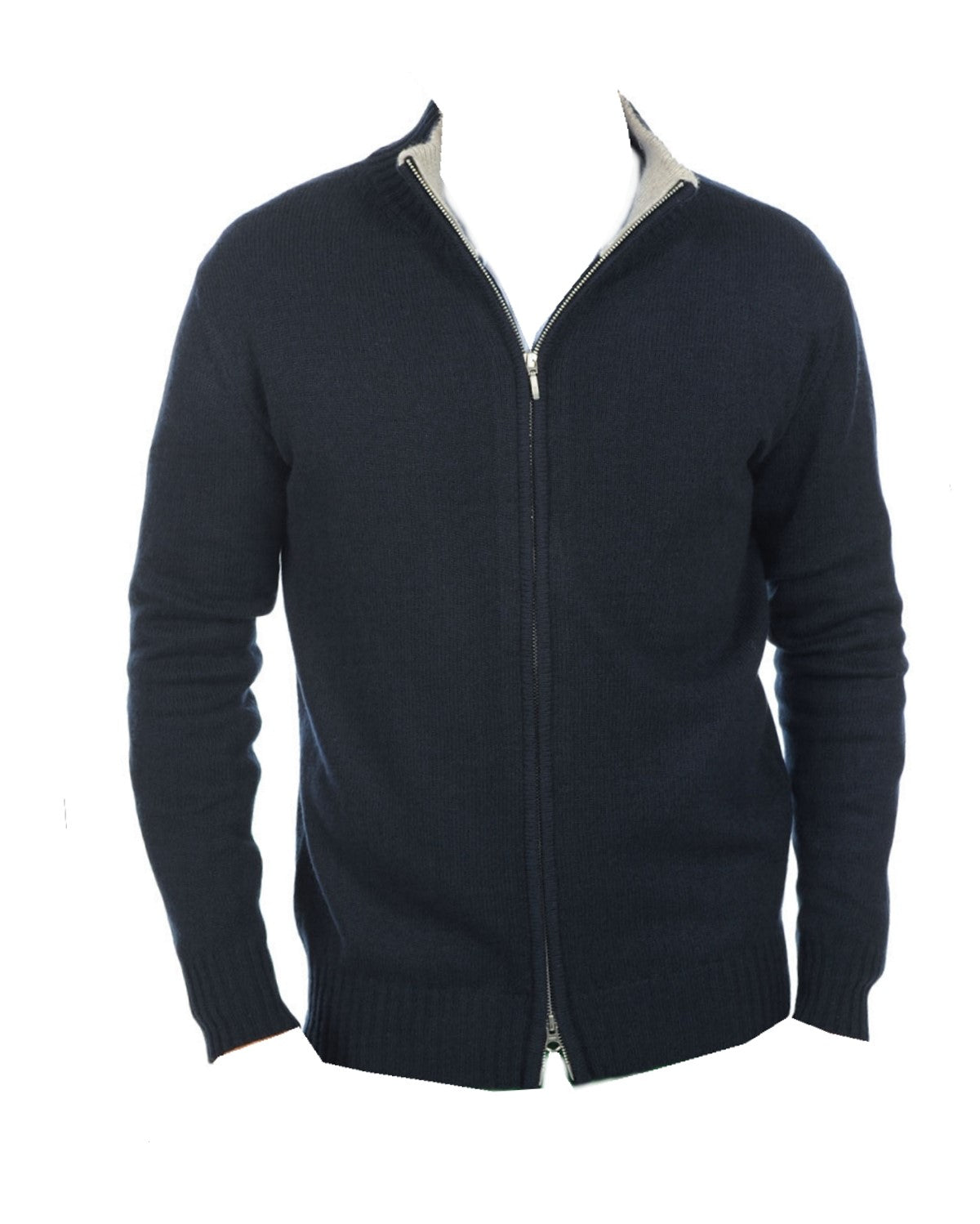 Balldiri 100% Kaschmir Herren Langarm Strickjacke mit kleinem Kragen 4-fädig - Balldiri & Windhound