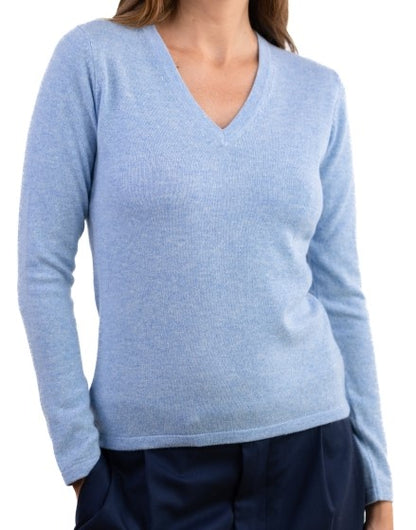 Balldiri 100% Kaschmir Damen Langarm Pullover V-Ausschnitt 2-fädig Teil1/2 - Balldiri & Windhound