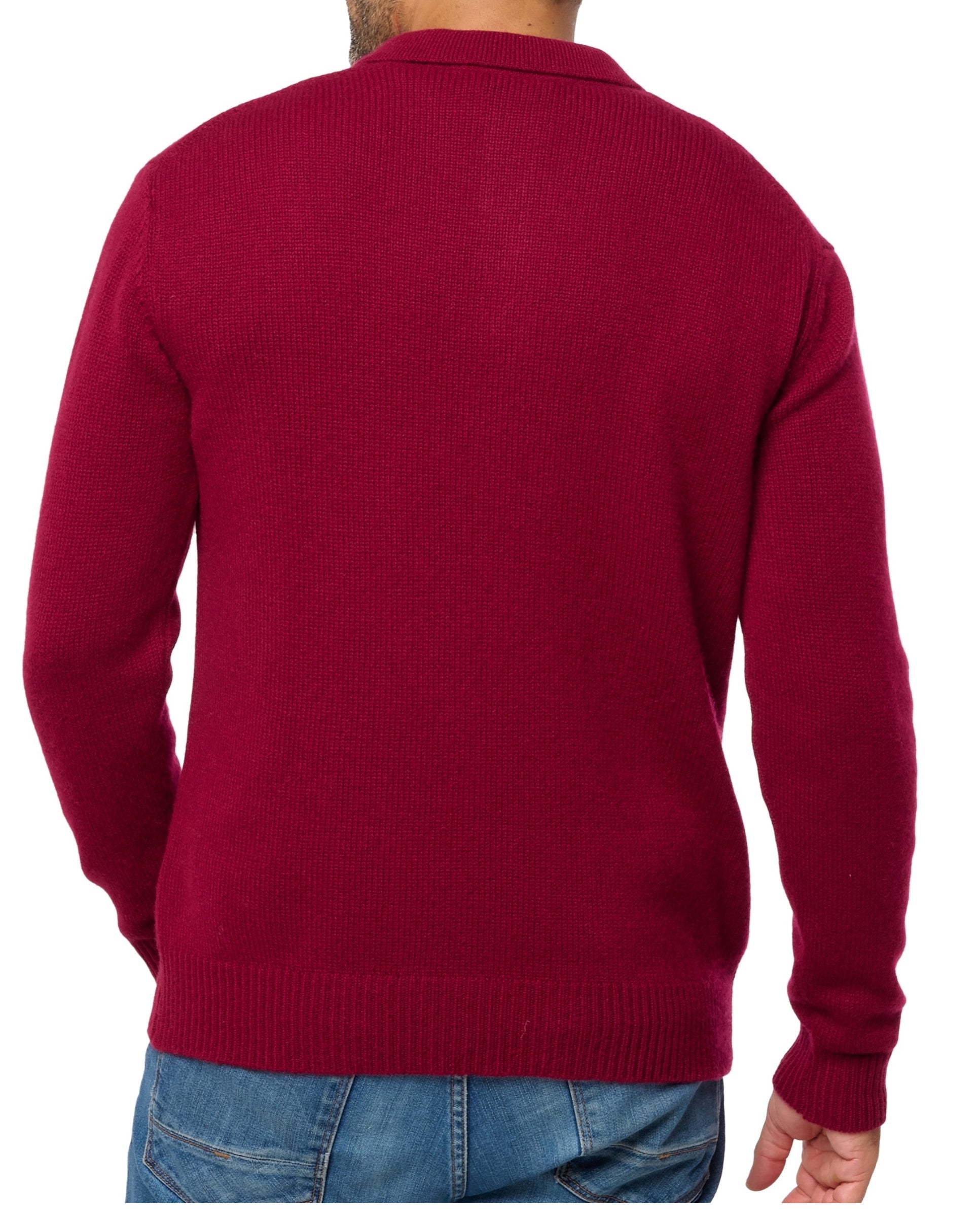 Balldiri 100% Kaschmir Herren Langarm Polo mit Kragen 6-fädig - Balldiri & Windhound