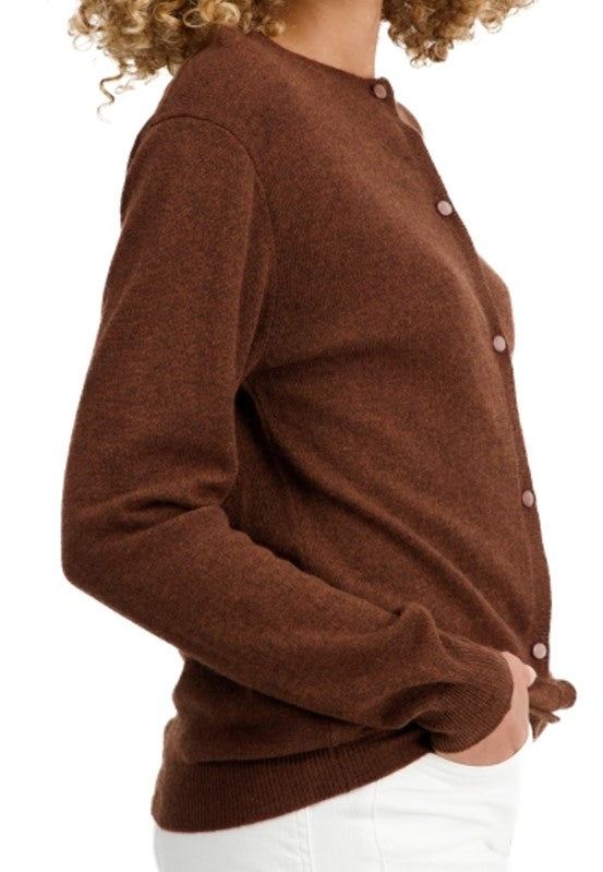 Balldiri 100% Kaschmir Damen Langarm Jacke mit Rundhalsausschnitt 2-fädig - Balldiri & Windhound