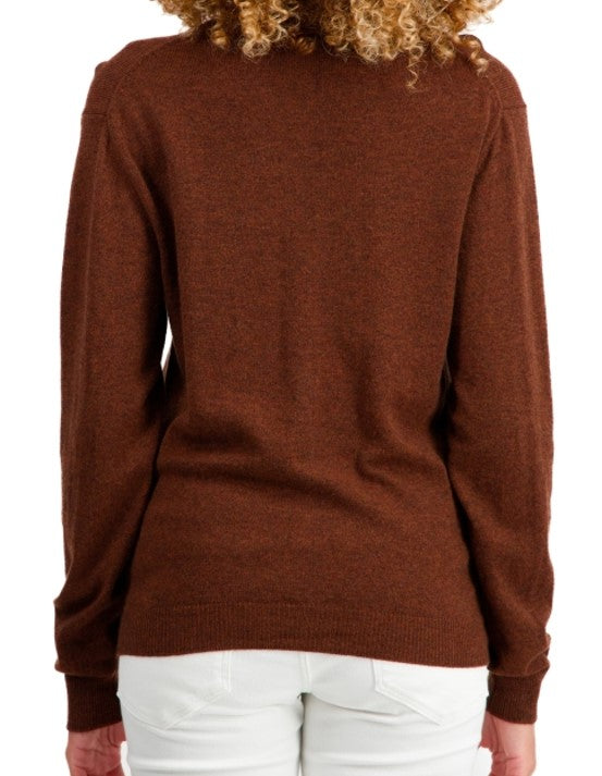 Balldiri 100% Kaschmir Damen Langarm Jacke mit Rundhalsausschnitt 2-fädig - Balldiri & Windhound