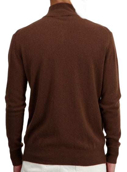 Balldiri 100% Kaschmir Herren Langarm Pullover Troyer 2-fädig - Balldiri & Windhound