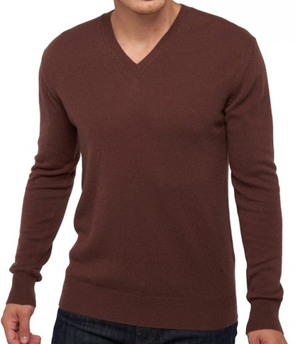 Balldiri 100% Kaschmir Herren Langarm Pullover mit V-Ausschnitt 2-fädig - Balldiri & Windhound