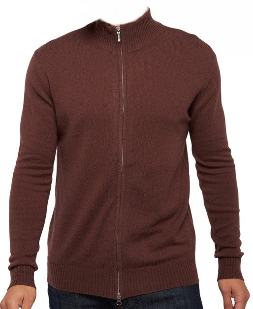 Balldiri 100% Kaschmir Herren langarm Strickjacke mit Reißverschluß 2-fädig - Balldiri & Windhound