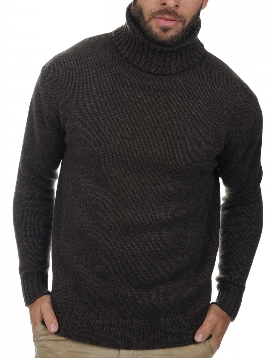 Balldiri 100% Kaschmir Herren Rollkragenpullover 10-fädig für höchsten Komfort