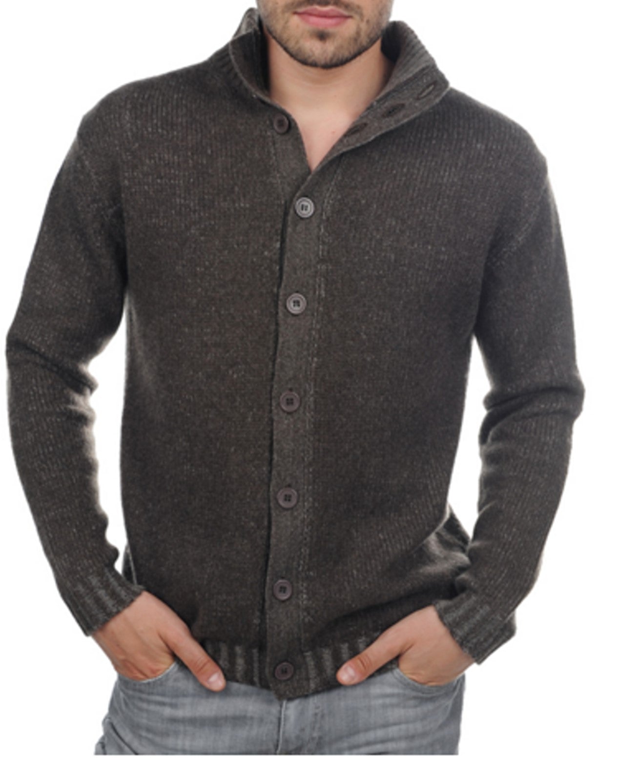 Balldiri 100% Kaschmir Herren Langarm Strickjacke mit Knöpfe 8-fädig - Balldiri & Windhound