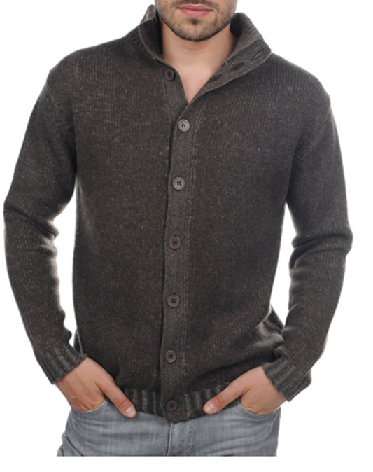 Balldiri 100% Kaschmir Herren Langarm Strickjacke mit Knöpfe 8-fädig - Balldiri & Windhound