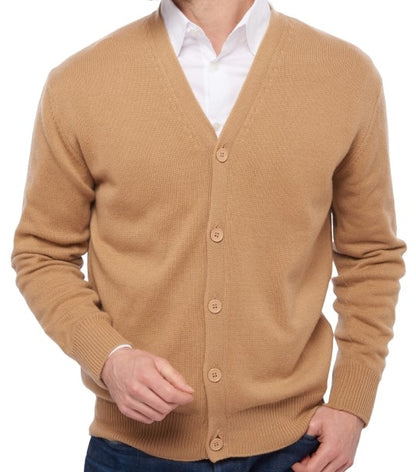 Balldiri 100% Kaschmir Herren Langarm V-Strickjacke 4-fädig - Balldiri & Windhound