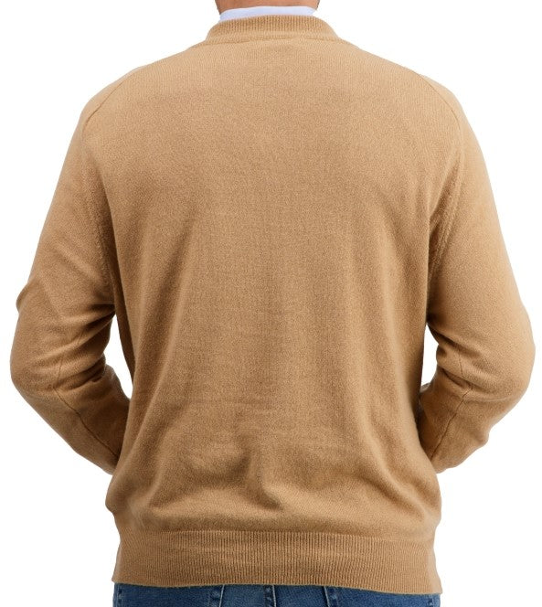 Balldiri 100% Kaschmir Herren langarm Strickjacke rundhals 2-fädig - Balldiri & Windhound