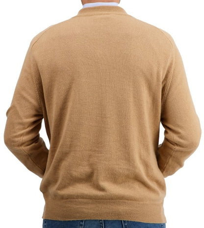 Balldiri 100% Kaschmir Herren langarm Strickjacke rundhals 2-fädig - Balldiri & Windhound