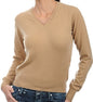 Balldiri 100% Kaschmir Damen Pullover V-Ausschnitt mit Bündchen 2-fädig - Balldiri & Windhound