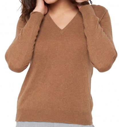 Balldiri 100% Kaschmir Damen Pullover V-Ausschnitt mit Bündchen 2-fädig - Balldiri & Windhound