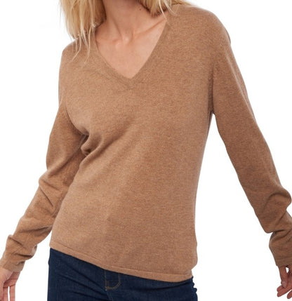 Balldiri 100% Kaschmir Damen Langarm Pullover V-Ausschnitt 2-fädig Teil1/2 - Balldiri & Windhound