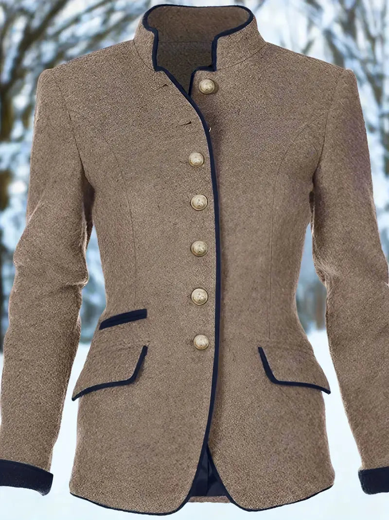 Balldiri Damen Blazer Einreiher Knopfleiste beige elegant - Balldiri & Windhound