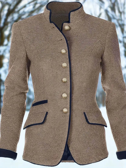 Balldiri Damen Blazer Einreiher Knopfleiste beige elegant - Balldiri & Windhound