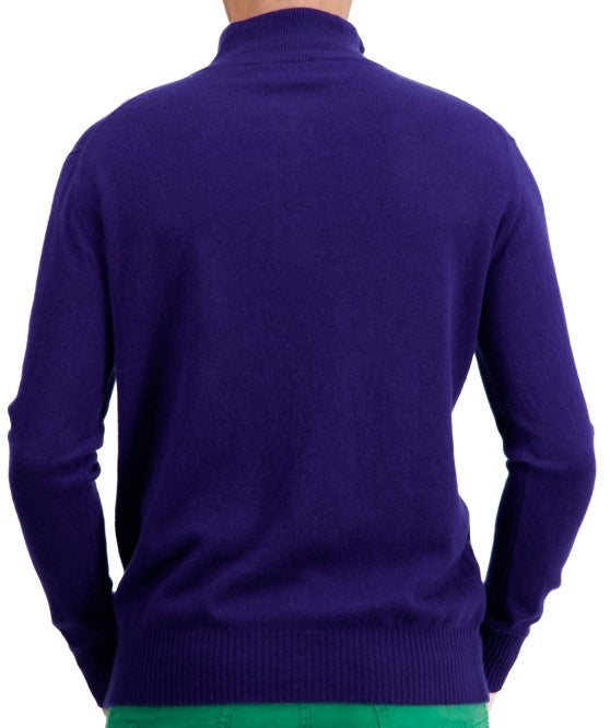 Balldiri 100% Kaschmir Herren Langarm Pullover Troyer 2-fädig - Balldiri & Windhound