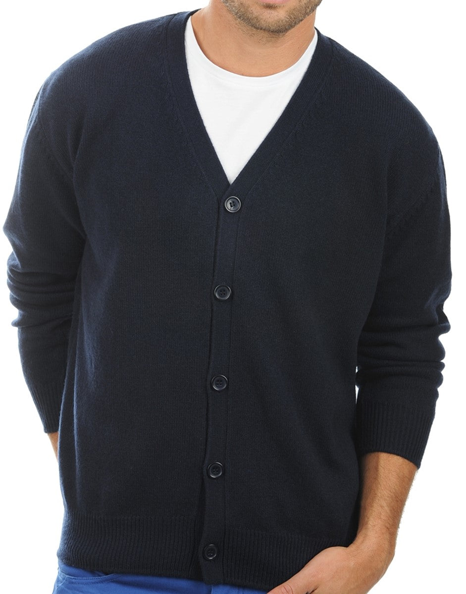 Balldiri 100% Kaschmir Herren Langarm V-Strickjacke 4-fädig - Balldiri & Windhound