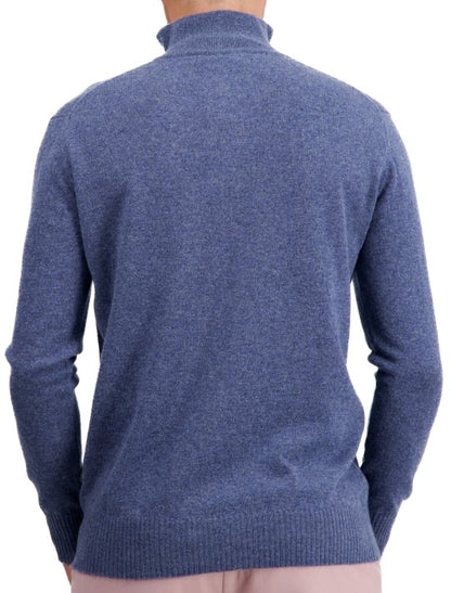 Balldiri 100% Kaschmir Herren Langarm Pullover Troyer 2-fädig - Balldiri & Windhound