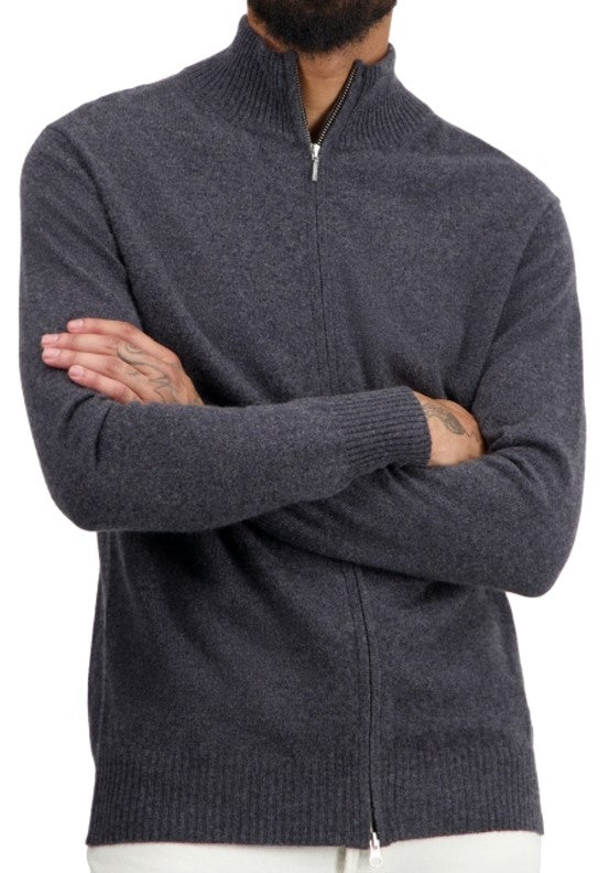 Balldiri 100% Kaschmir Herren langarm Strickjacke mit Reißverschluß 2-fädig - Balldiri & Windhound